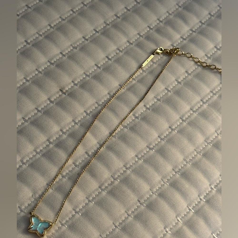 Kendra Scott Gold and Blue Butterfly Necklace